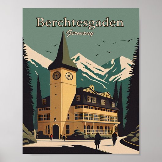 Berchtesgaden Allemagne Poster d'art minimaliste (Devant)