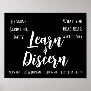 Berean Search Scripting Black Poster