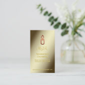 Bereavement Counselor with Monogram, Gold Candle Visitekaartje (Staand voorkant)