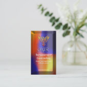 Bereavement Counselor with Monogram, Phoenix logo Visitekaartje (Staand voorkant)