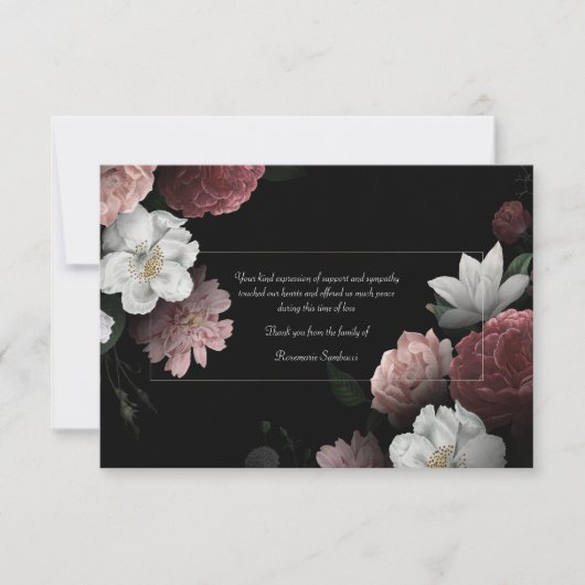 Bereavement Floral - Hartelijk dank Kaart (Voorkant)