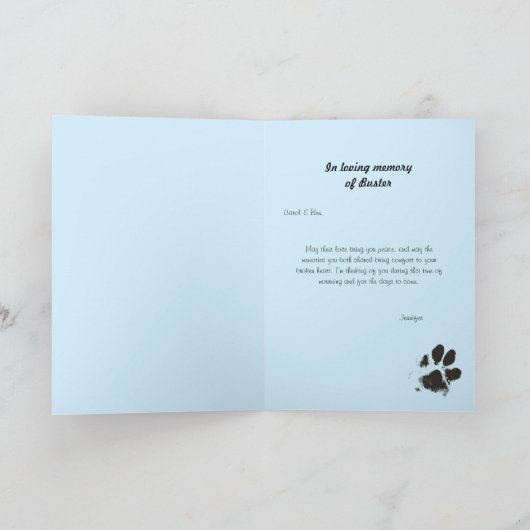 Bereavement Loss of Pet St. Francis Personalized Kaart (Binnen)