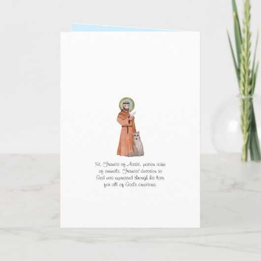 Bereavement Loss of Pet St. Francis Personalized Kaart (Achterkant)