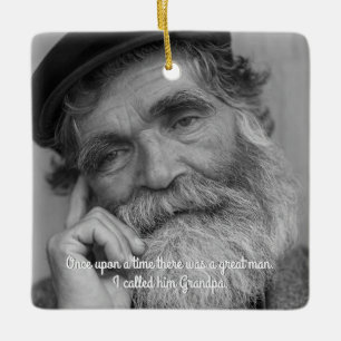 Bereavement Memorial Keepslag voor grootvader Keramisch Ornament