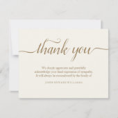 Bereavement Merci Cartes Sympathie (Devant)