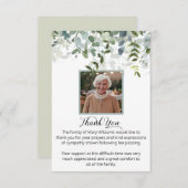 Bereavement Photo Verdure Funérailles Merci (Devant / Derrière)