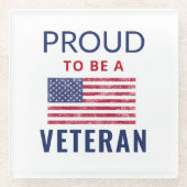 Bereid om een veteraanglas Onderzetter te zijn Glazen Onderzetter (Voorkant)