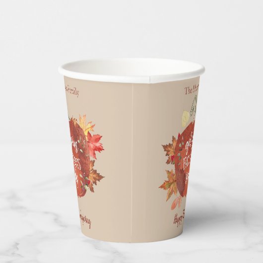 Bereid uw Fat Pants Ready-Thanksgiving Papieren Bekers (Rechts)