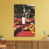 Bereide aspertif en eetlustopperen: brood, olijven canvas afdruk (Insitu (Woonkamer))