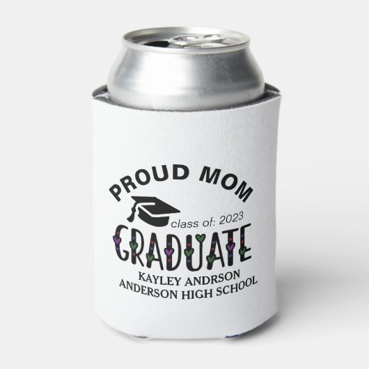 Bereide mam, jaar met aangepaste Afstuderen naam Blikjeskoeler (Blikje Voorkant)