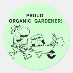 Bereide organische Gardenerhemden en schenkingen Ronde Sticker