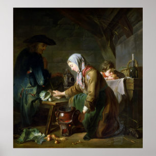 Bereiding van een maaltijd poster