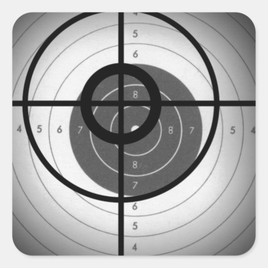 Bereik Crosshair Vierkante Sticker (Voorkant)