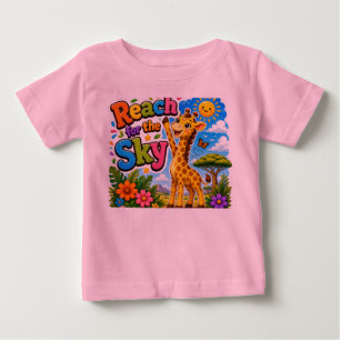 Bereik de Hemel Cute Giraffe Cartoon Design