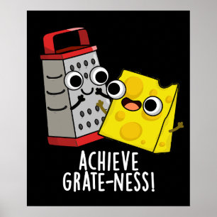 Bereik Grootheid Grappige Kaas Puns Donkere Achter Poster
