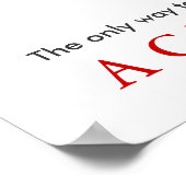 Bereik Motivatie Retro Baseball Player Poster (Hoek)