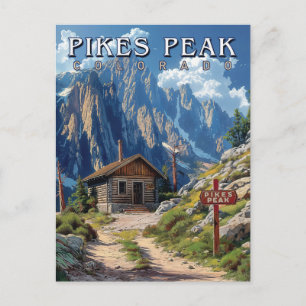 Bereik voor de Piek: Pikes Peak, Colorado Briefkaart