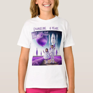 Bereik voor de sterren, verjaardag superster, astr t-shirt