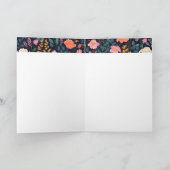 Bereik voor de Sterren Waterverf Bloemen Afstudere Kaart (Binnen)