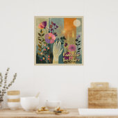 Bereik voor de toekomst – Solarpunk Art Print (Keuken)