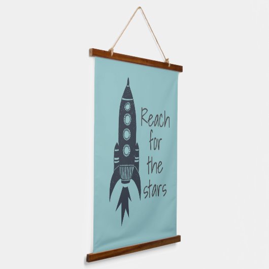 Bereik voor het ruimteschip van de sterren hangend wandkleed (Gebogen)