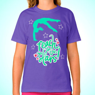 Bereik voor het Tumbling van de Gymnastiek van de T-shirt