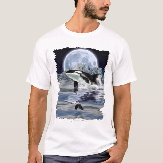 Bereikend Orca met Raven & Moon T-shirt (Voorkant)