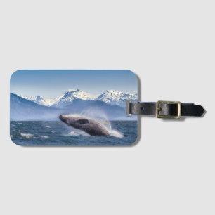 Bereikende hoefijzerwalvis in Alaska Bagagelabel