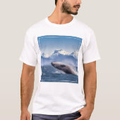 Bereikende hoefijzerwalvis in Alaska T-shirt (Voorkant)