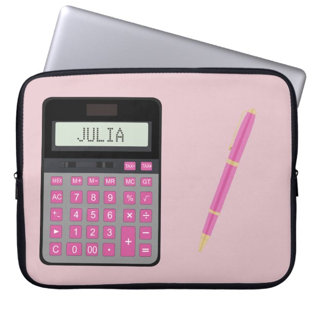Berekening en pen laptop sleeve (Voorkant)