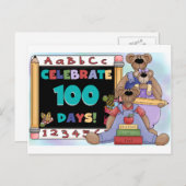 Beren 100 dagen school briefkaart (Voorkant / Achterkant)
