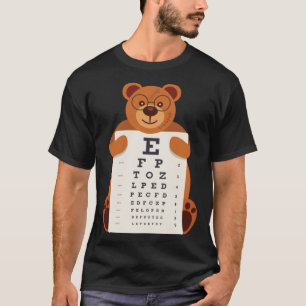 Beren Babybeer met oogkaart Artistieke opticien T-shirt