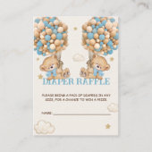 Beren ballon Barly Wait Twins Blauwe Luier Raffle Informatiekaartje (Voorkant)