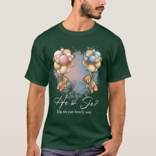 Beren Balloons Big Sis kan vroeg wachten op sekses T-shirt