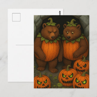 Beren Couple Kledij Briefkaart