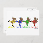 Beren dansen briefkaart (Voorkant / Achterkant)