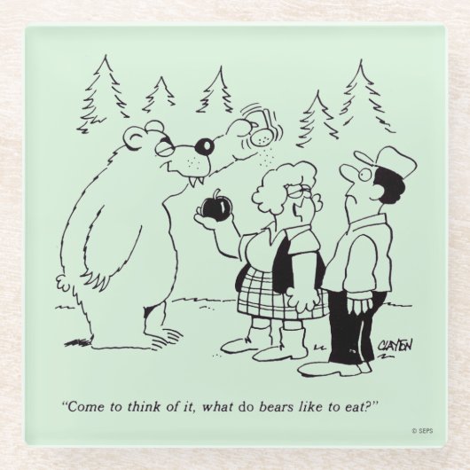 Beren diner glazen onderzetter (Voorkant)