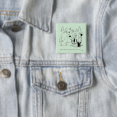 Beren diner vierkante button 5,1 cm (In situ)