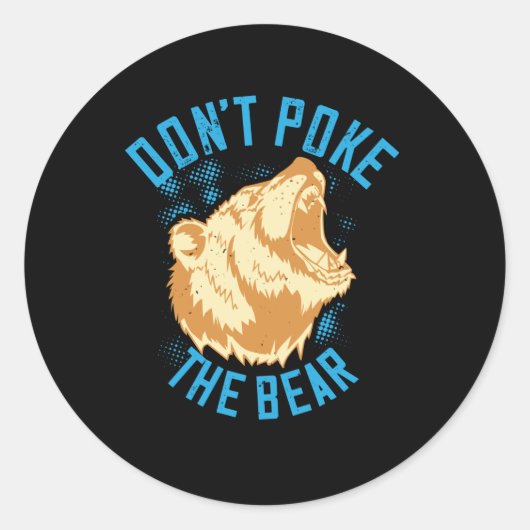Beren - Doe het Beer niet op Ronde Sticker (Voorkant)