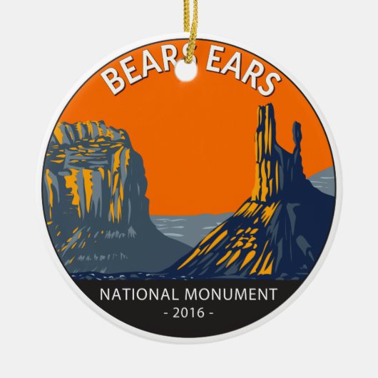 Beren Ears National Monument Utah Keramisch Ornament (Voorkant)