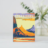 Beren Ears National Monument Utah Retro Briefkaart (Staand voorkant)
