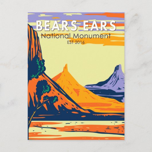 Beren Ears National Monument Utah Retro Briefkaart (Voorkant)