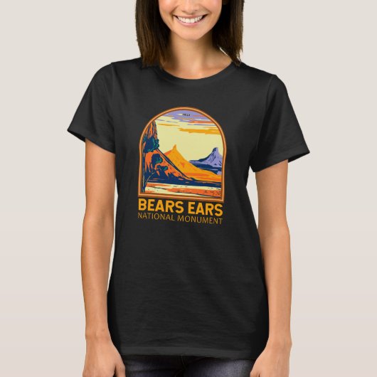 Beren Ears National Monument Utah Retro T-Shirt (Voorkant)