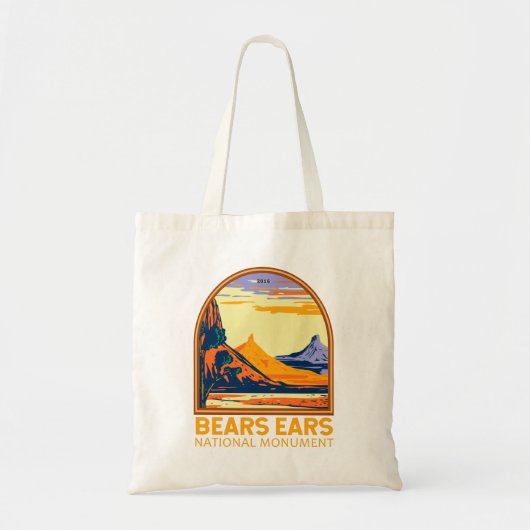 Beren Ears National Monument Utah Retro Tote Bag (Voorkant)