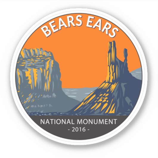 Beren Ears National Monument Utah Sticker (Voorkant)