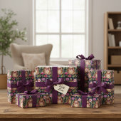 Beren en bloemen — Papierblad voor onmiddellijke v Inpakpapier Vel