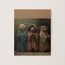 Beren geperst in robes puzzel