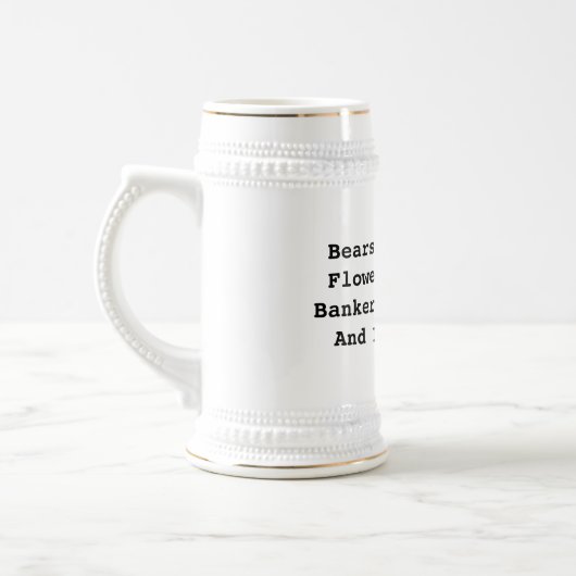 Beren houden van honing bierpul (Links)