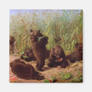 Beren in de Watermelonpleister (door W.H. Beard) Magneet