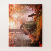 Beren in een dennenbos legpuzzel (Verticaal)